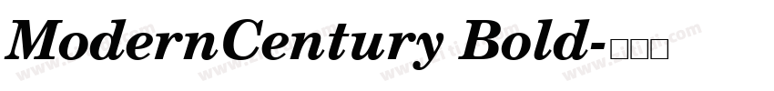 ModernCentury Bold字体转换
